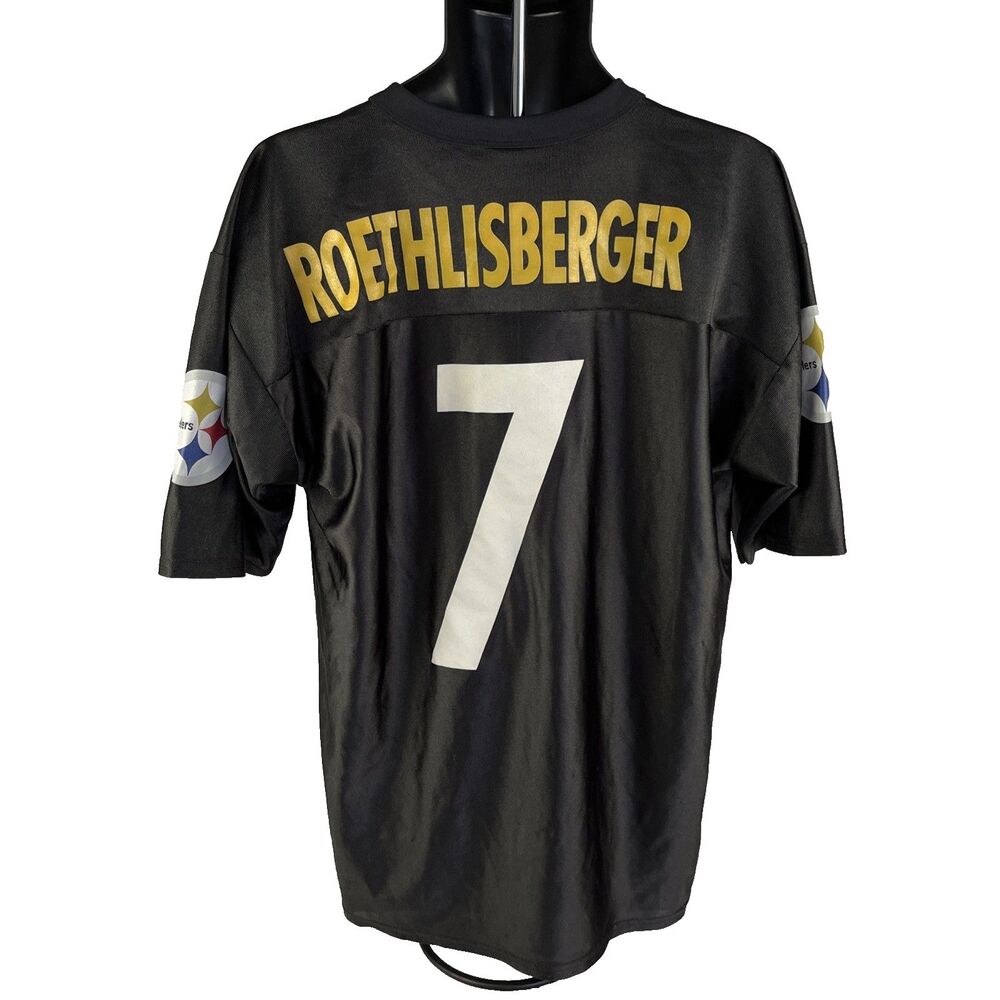 Mens NFL Team Apparel‎ Pittsburgh Steelers Ben Roethlisberger #7 Jersey Sz Large